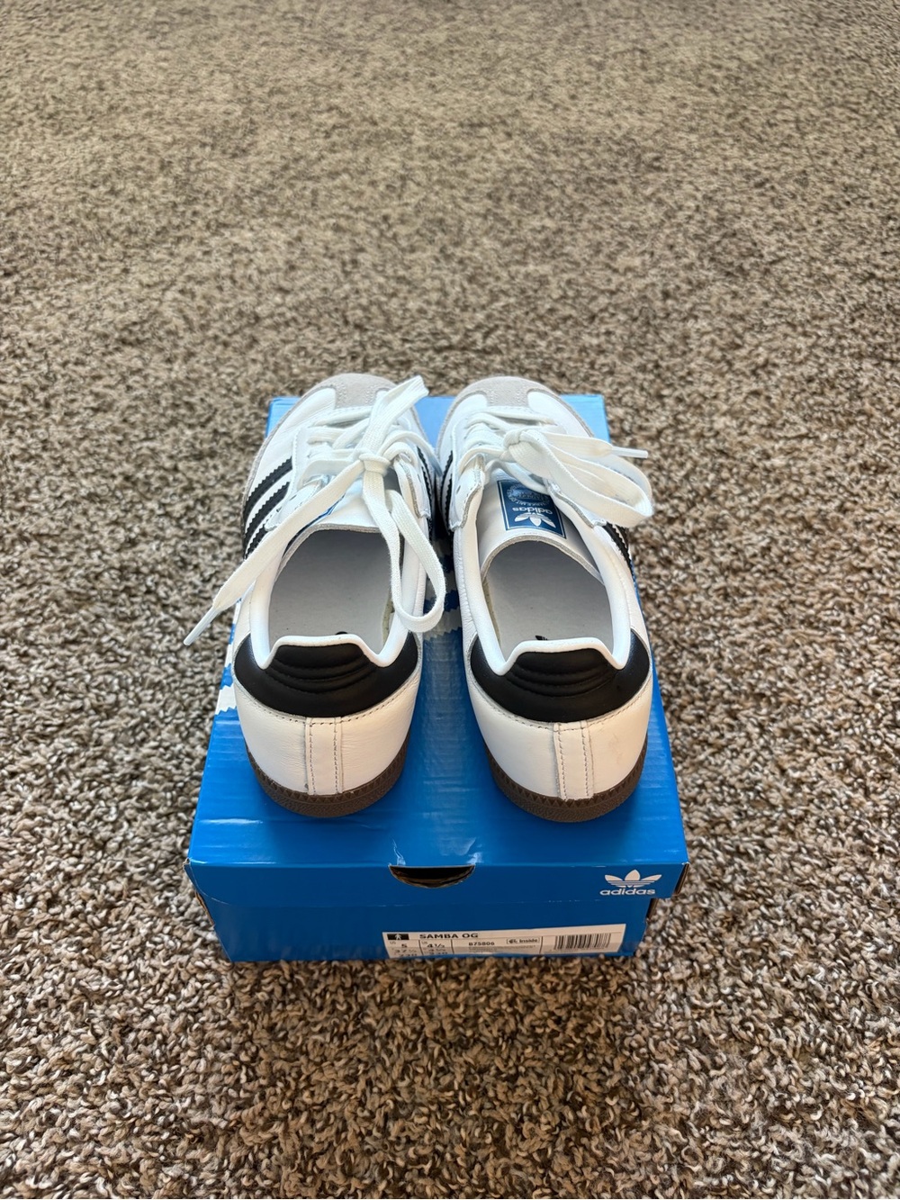 adidas Samba Low-Profile Sneaker in White, Black, Gray - Picture 5 of 12